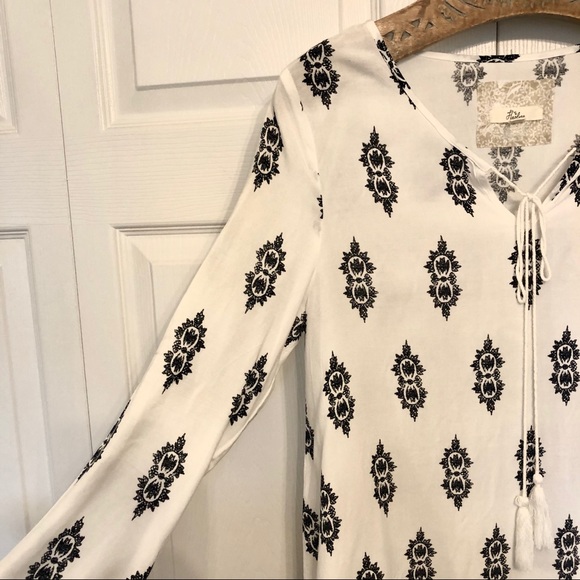 NWOT Harlow White/black Boho tunic XS - Picture 3 of 6
